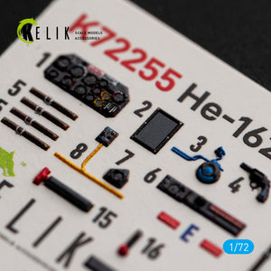 KELIK K72255 Heinkel He-162 Spatz - Interior 3D Decals (for Special Hobby Kits) 1/72 – zdjęcie 6