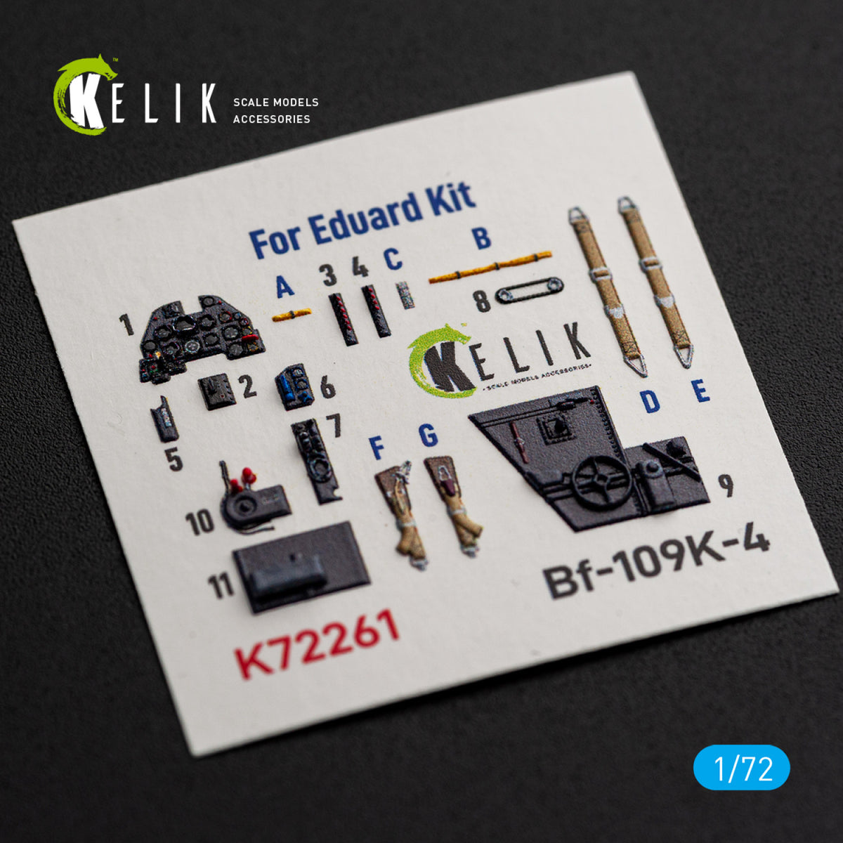 KELIK K72261 Messerschmitt Bf-109 K-4 - Interior 3D Decals (for Eduard Kits) 1/72 – image 3