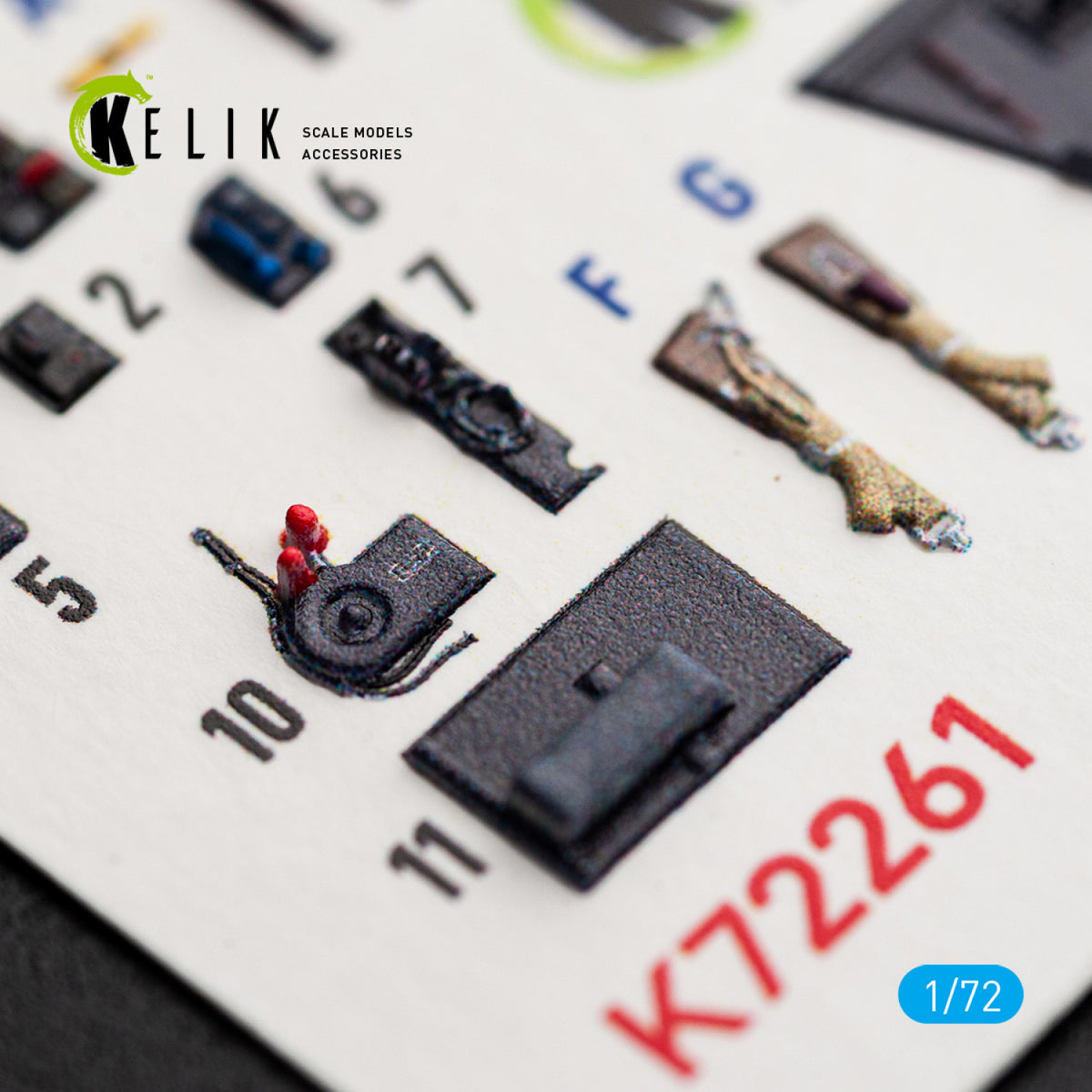KELIK K72261 Messerschmitt Bf-109 K-4 - Interior 3D Decals (for Eduard Kits) 1/72 – image 2
