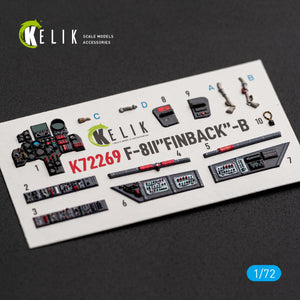 KELIK K72269 Shenyang F-8 II &amp;quot;Finback-B&amp;quot; - Interior 3D Decals (for Trumpeter Kits) – zdjęcie 3