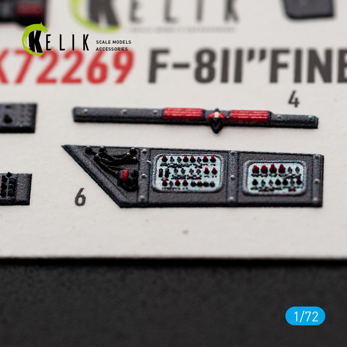 KELIK K72269 Shenyang F-8 II &amp;quot;Finback-B&amp;quot; - Interior 3D Decals (for Trumpeter Kits) – zdjęcie 2