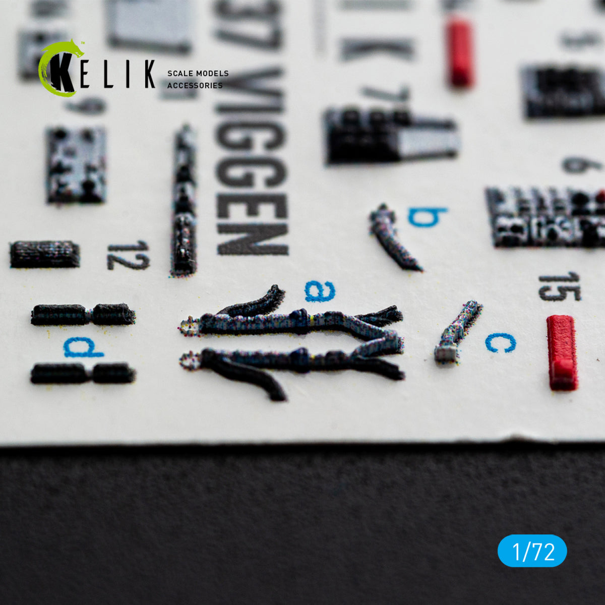 KELIK K72271 Saab AJ-37 Viggen - Interior 3D Decals (for Special Hobby Kits) 1/72 – zdjęcie 2