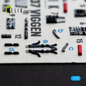 KELIK K72271 Saab AJ-37 Viggen - Interior 3D Decals (for Special Hobby Kits) 1/72 – zdjęcie 2