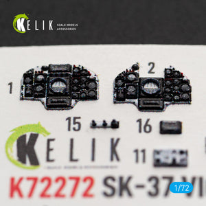 KELIK K72272 Saab SK-37 Viggen - Interior 3D Decals (for Special Hobby Kits) 1/72 – zdjęcie 4