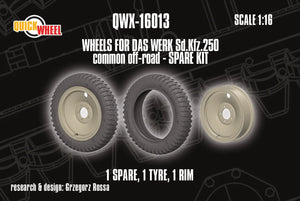 Quick Wheel QWX-16013 Sd.Kfz. 250 Common Off-Road Spare Kit (for Das Werk Kits) 1/16