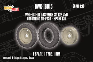 Quickwheel QWX-16015 Sd.Kfz. 250 Spare kit for Das Werk kits - uncommon off-road 1/16