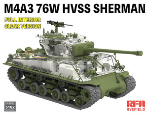 Rye Field Model 5162 M4A3 76W HVSS Sherman Full Interior / Clear Version 1/35 – immagine 2