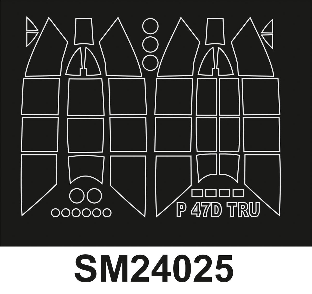 Montex SM24025 P-47D RAZORBACK TRUMPETER Mini Mask for painting 1/24