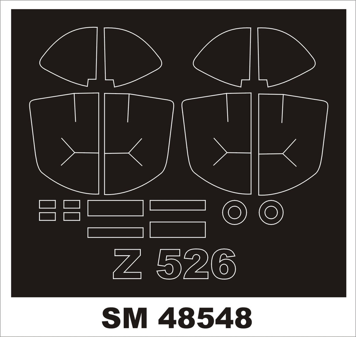 Montex SM48548 ZLIN 526 EDUARD Mini Mask for painting 1/48