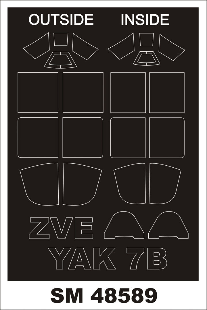 Montex SM48589 Yak-7B ZVEZDA Mini Mask for painting 1/48