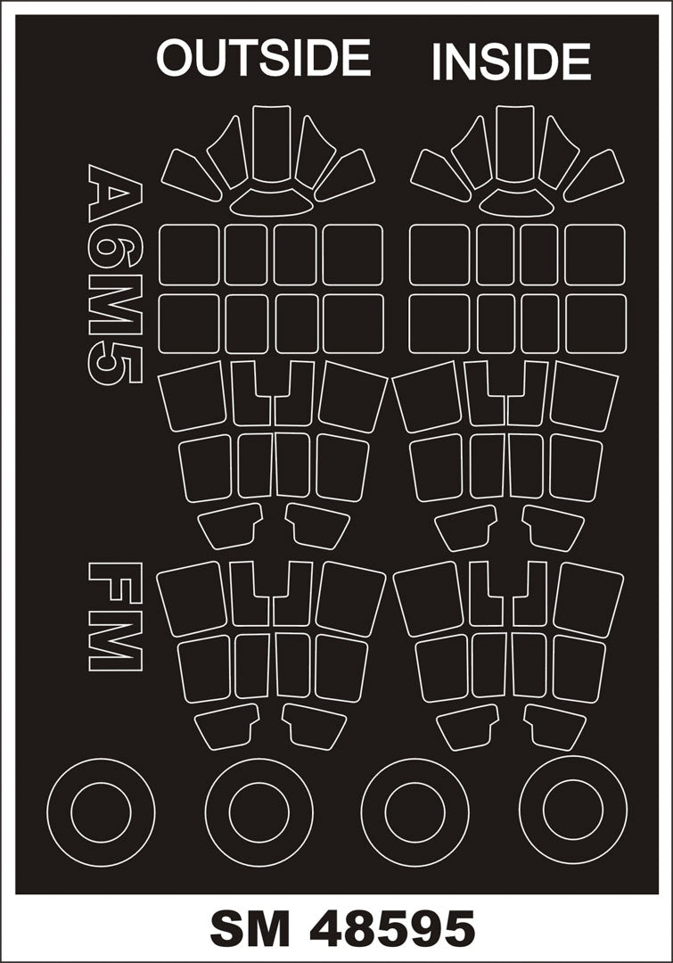 Montex SM48595 A6M5a Zero FINEMOLDS Mini Mask for painting 1/48