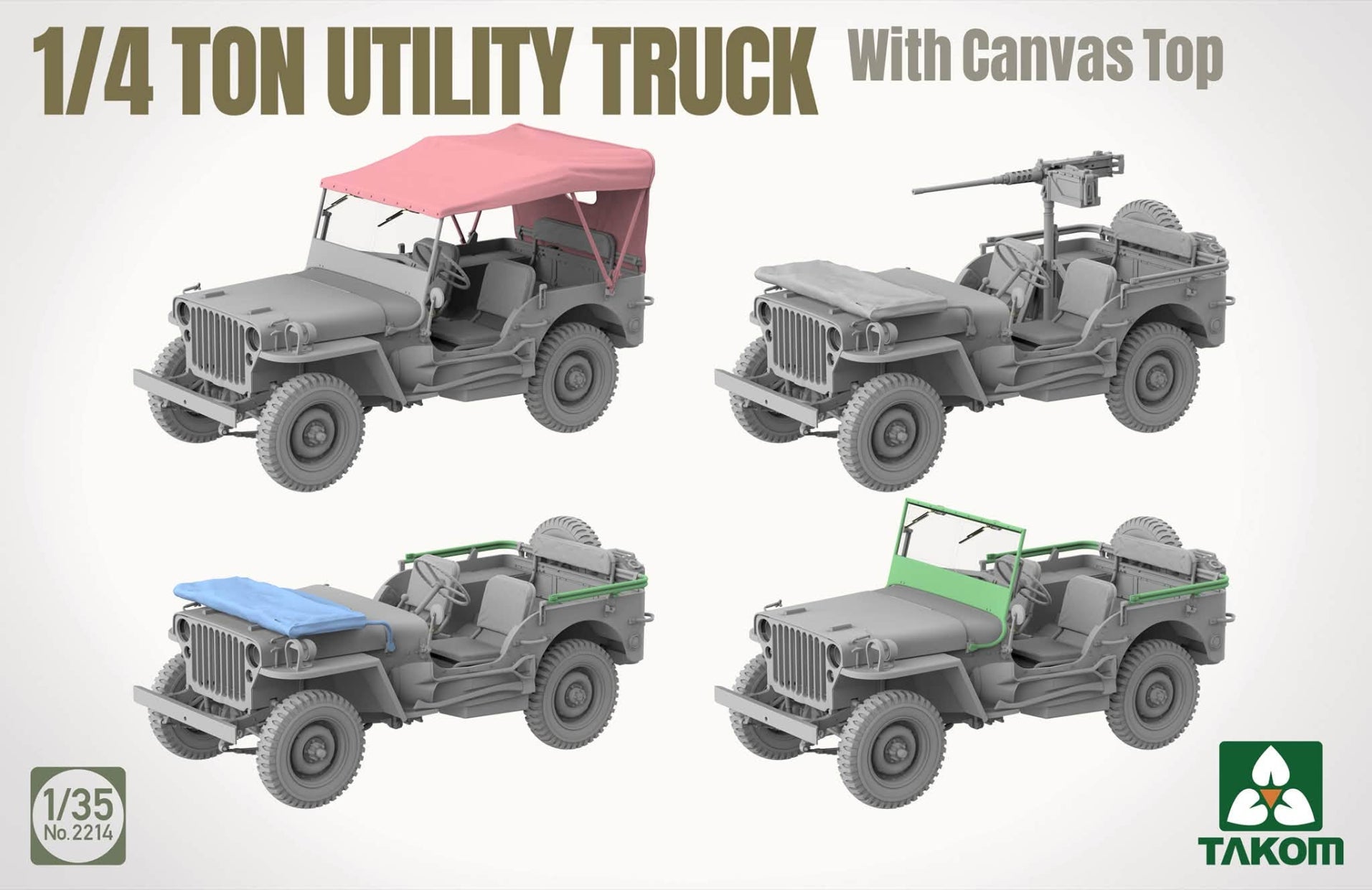 Takom 2214 1/4 Ton Utility Truck with Canvas Top 1/35 – zdjęcie 4
