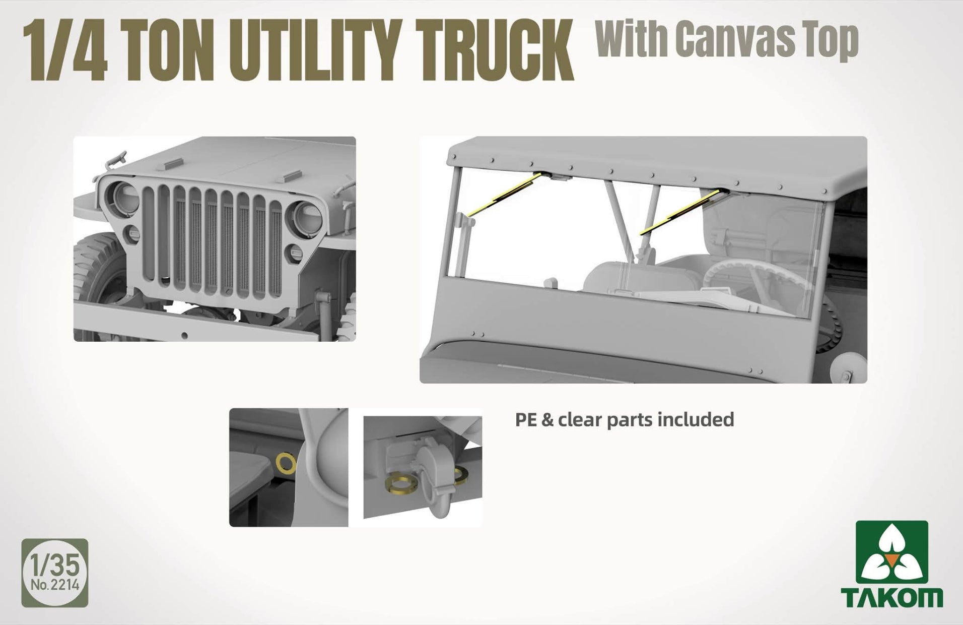 Takom 2214 1/4 Ton Utility Truck with Canvas Top 1/35 – zdjęcie 5