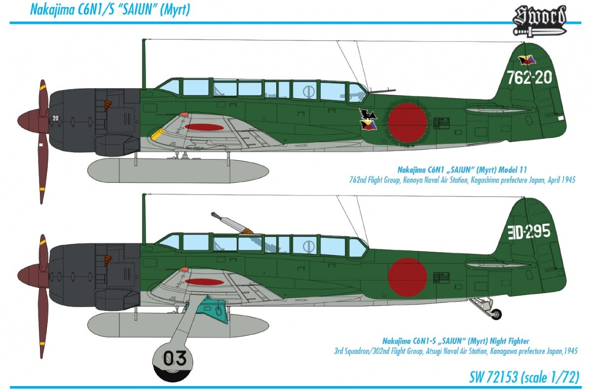 Sword 72153 Nakajima C6N1/S Myrt 1/72 – zdjęcie 2