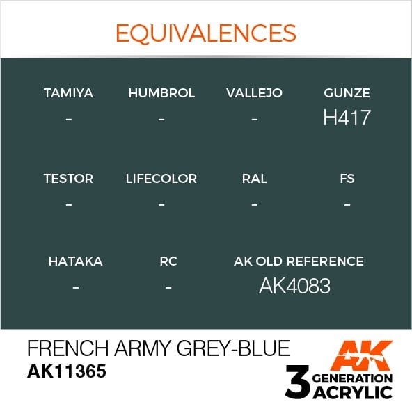 AK Interactive AK11365 French Army Grey-Blue 17ml – image 3