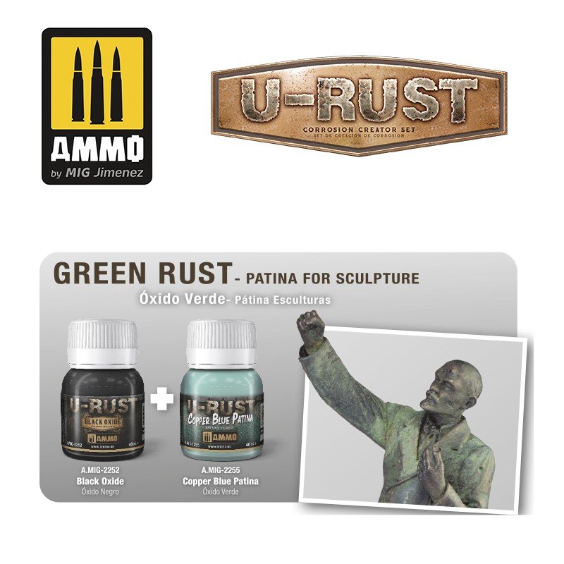 Ammo of Mig 2255 U-RUST COPPER BLUE PATINA (40ml) – zdjęcie 2