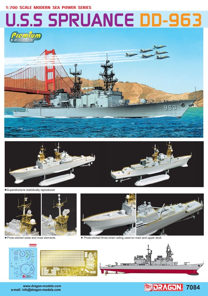 Dragon 7084 U.S.S Spruance DD-963 1/700 – Bild 2