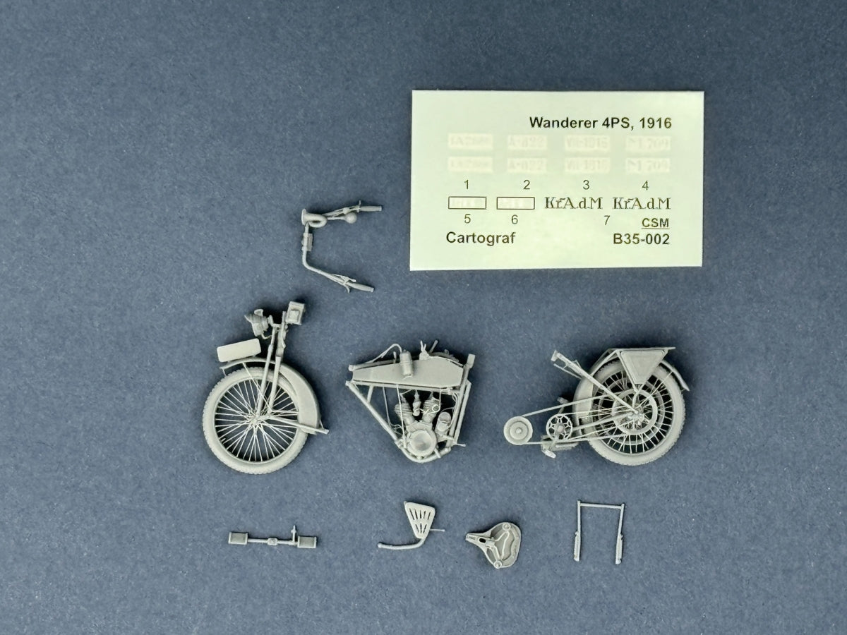 Copper State Models B35-002 Wanderer 4PS 1916 Motorcycle 1/35 – zdjęcie 7