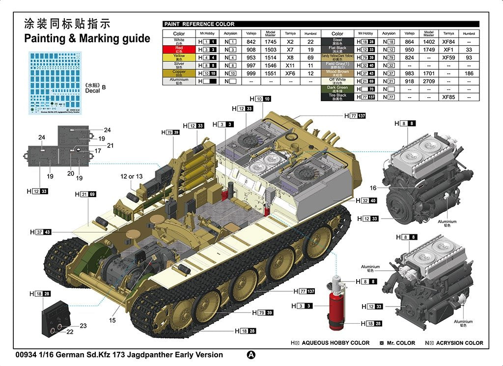 Trumpeter 00934 German Sd.Kfz 173 Jagdpanther Early Version 1/16 – zdjęcie 3