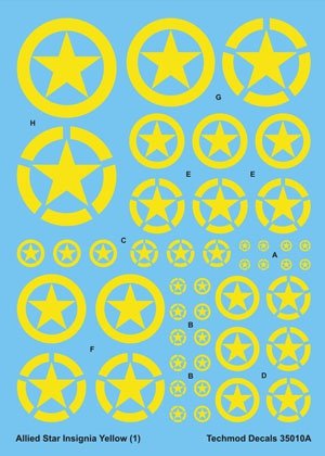 Techmod 35010 - Allied Star Insignia Yellow 1/35