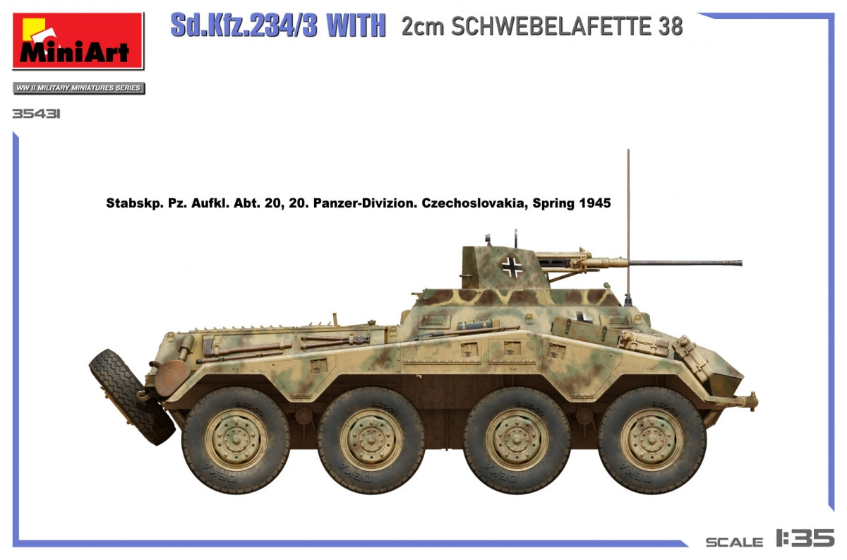 MiniArt 35431 Sd.Kfz.234/3 With 2cm Schwebelafette 38 1/35 – zdjęcie 14