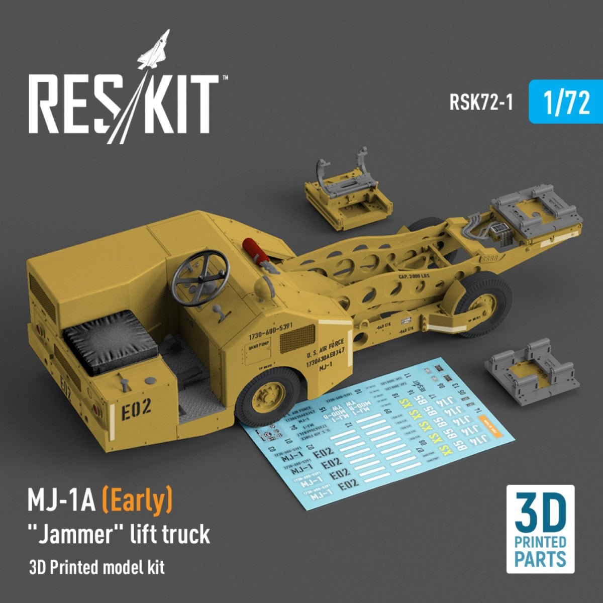 RESKIT RSK72-0001 MJ-1A (Early) "Jammer" lift truck (3D Printed model kit) 1/72