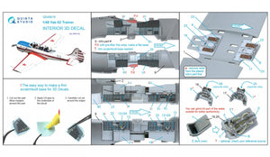 Quinta Studio QD48019 Yak-52 3D-Printed &amp;amp; coloured Interior on decal paper (ARK) 1/48 – zdjęcie 2