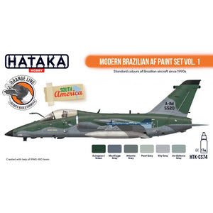 Hataka HTK-CS74 Modern Brazilian AF paint set vol. 1 (6x17ml) – zdjęcie 2