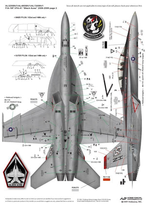 HobbyDecal AL48009V1 F/A-18F Black Aces 2008-2009 1/48 – zdjęcie 3