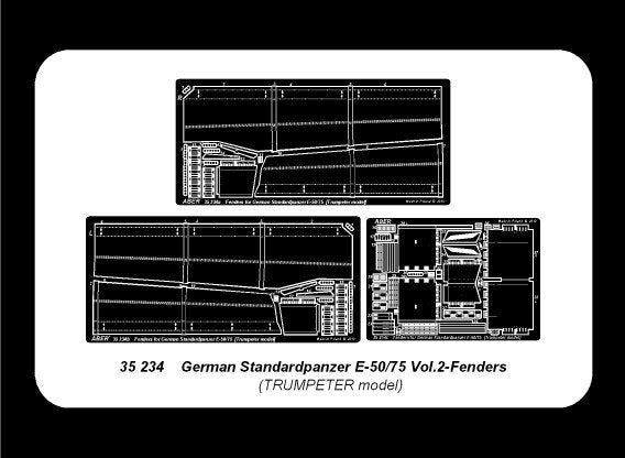 Aber 35234 German Standardpanzer E-75/50 - vol. 2 - additional set - fenders 1/35 – image 4