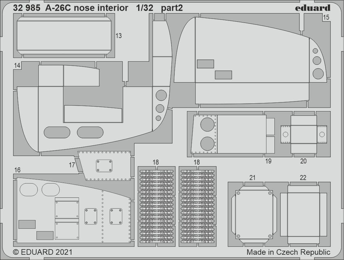 Eduard 32985 A-26C nose interior HOBBY BOSS 1/32 – zdjęcie 2