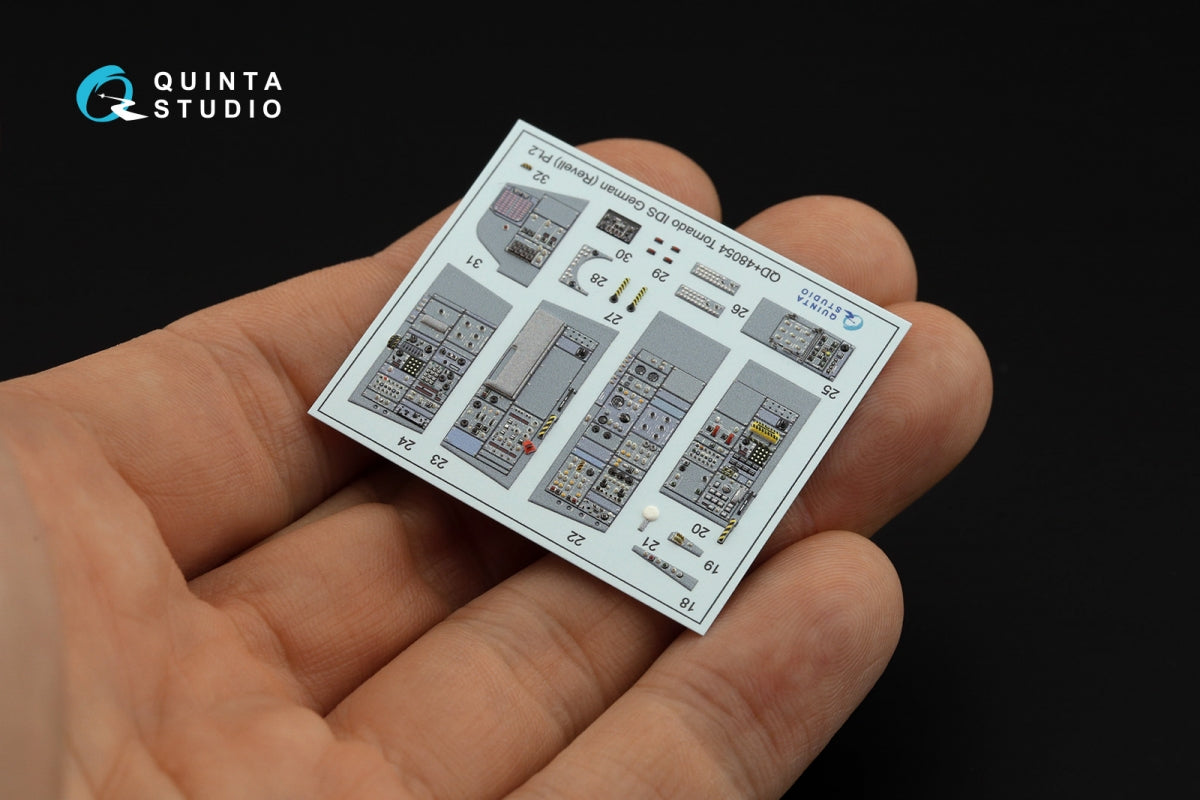 Quinta Studio QDS+48054 Tornado IDS German 3D-Printed &amp;amp; coloured Interior on decal paper (Revell) (small version) (with 3D-printed resin parts) 1/48 – zdjęcie 9