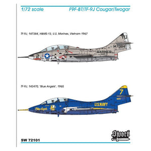 Sword 72101 TF-9J Twogar Vietnam/Blue Angels 1/72 – image 2