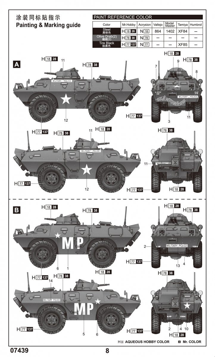 Trumpeter 07439 M706 Commando Armored Car in Vietnam 1/72 – zdjęcie 5