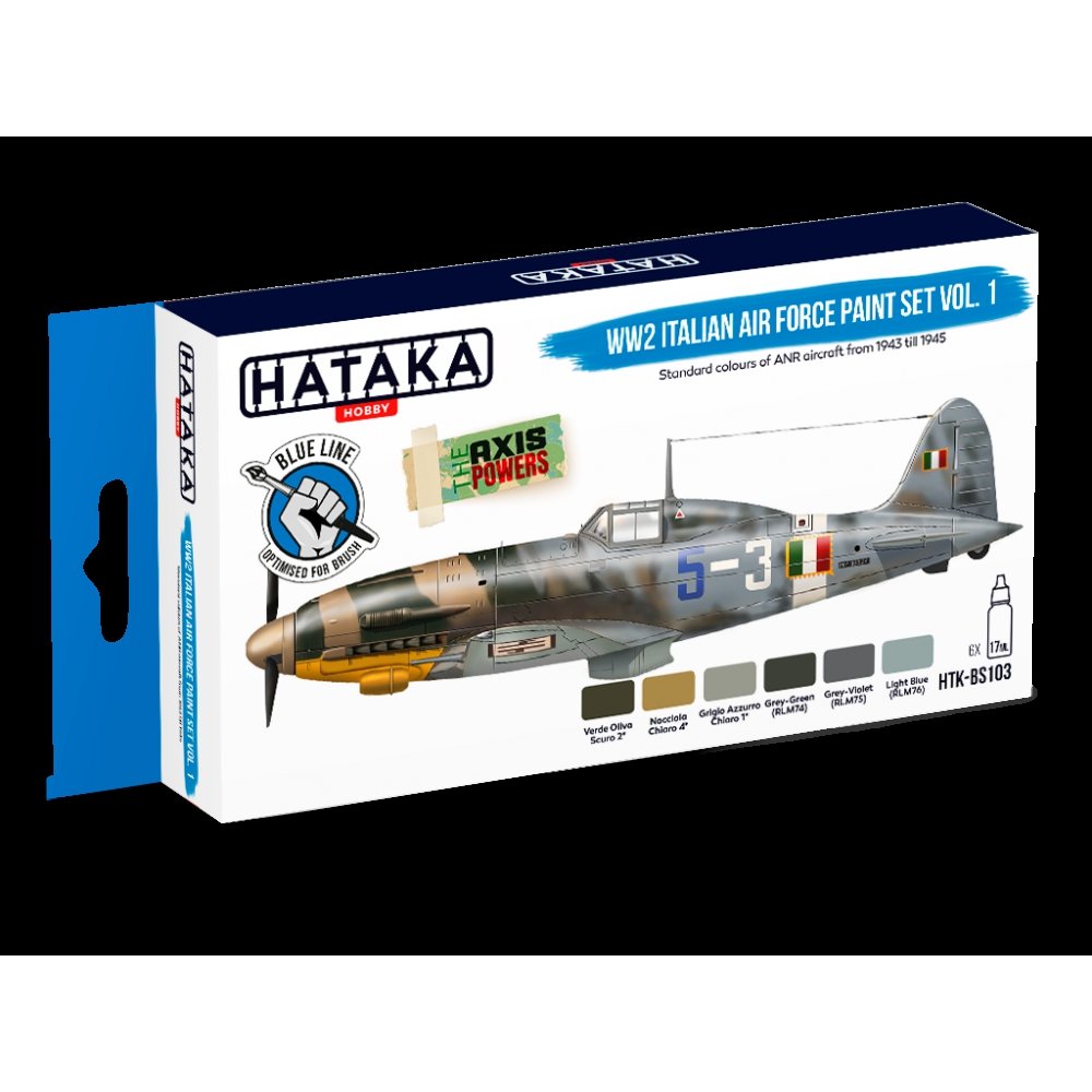 Hataka HTK-BS103 “WW2 Italian Air Force Paint set vol. 1&amp;quot; (6x17ml) – image 2