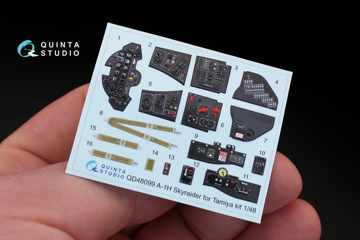 Quinta Studio QD48099 A-1H 3D-Printed &amp;amp; coloured Interior on decal paper (for Tamiya kit) 1/48 – zdjęcie 2