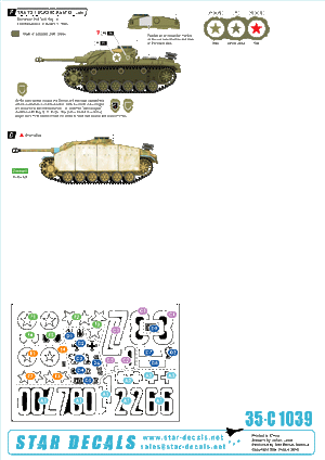 Star Decals 35-C1039 Axis/Eastern European StuG III (1) 1/35 – zdjęcie 2