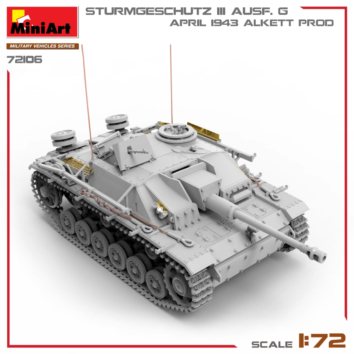 MiniArt 72106 STURMGESCHUTZ III AUSF. G, AVRIL 1943 ALKETT PROD. 1/72 – image 8