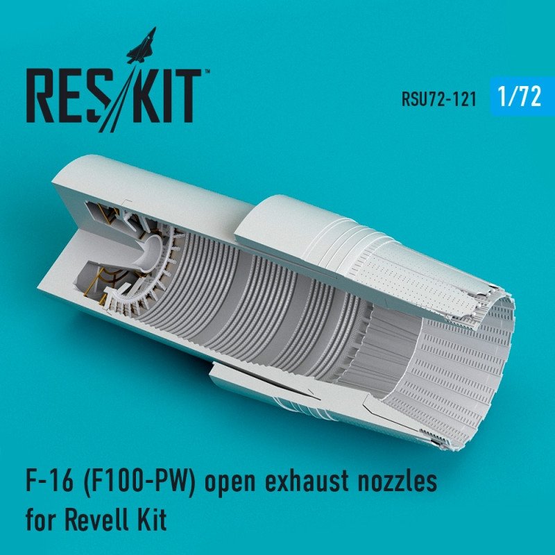RESKIT RSU72-0121 Tuyères d'échappement ouvertes F-16 (F100-PW) pour Revell 1/72