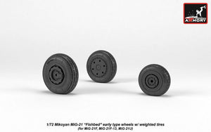 Armory Models AW72048 Mikoyan MiG-21 Fishbed wheels w/ weighted tires, early 1/72 – zdjęcie 5