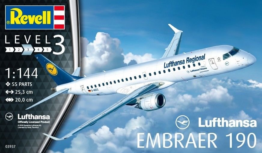 Revell 03937 Embraer 190 Lufthansa 1/144