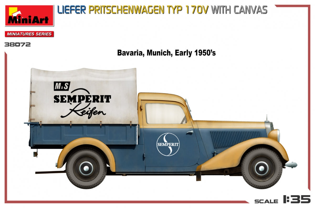 MiniArt 38072 LIEFER PRITSCHENWAGEN TYP 170V WITH CANVAS 1/35 – zdjęcie 4