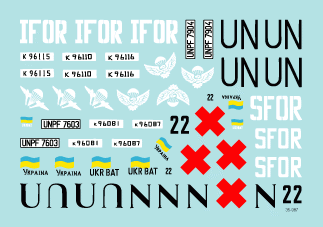 Star Decals 35-987 Balkan Peacekeepers #1 Ukrainian BTR-70 1/35 – zdjęcie 3