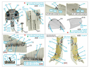 Quinta Studio QD32194 AV-8B Harrier II late 3D-Printed &amp;amp; coloured Interior on decal paper (Trumpeter) 1/32 – zdjęcie 2