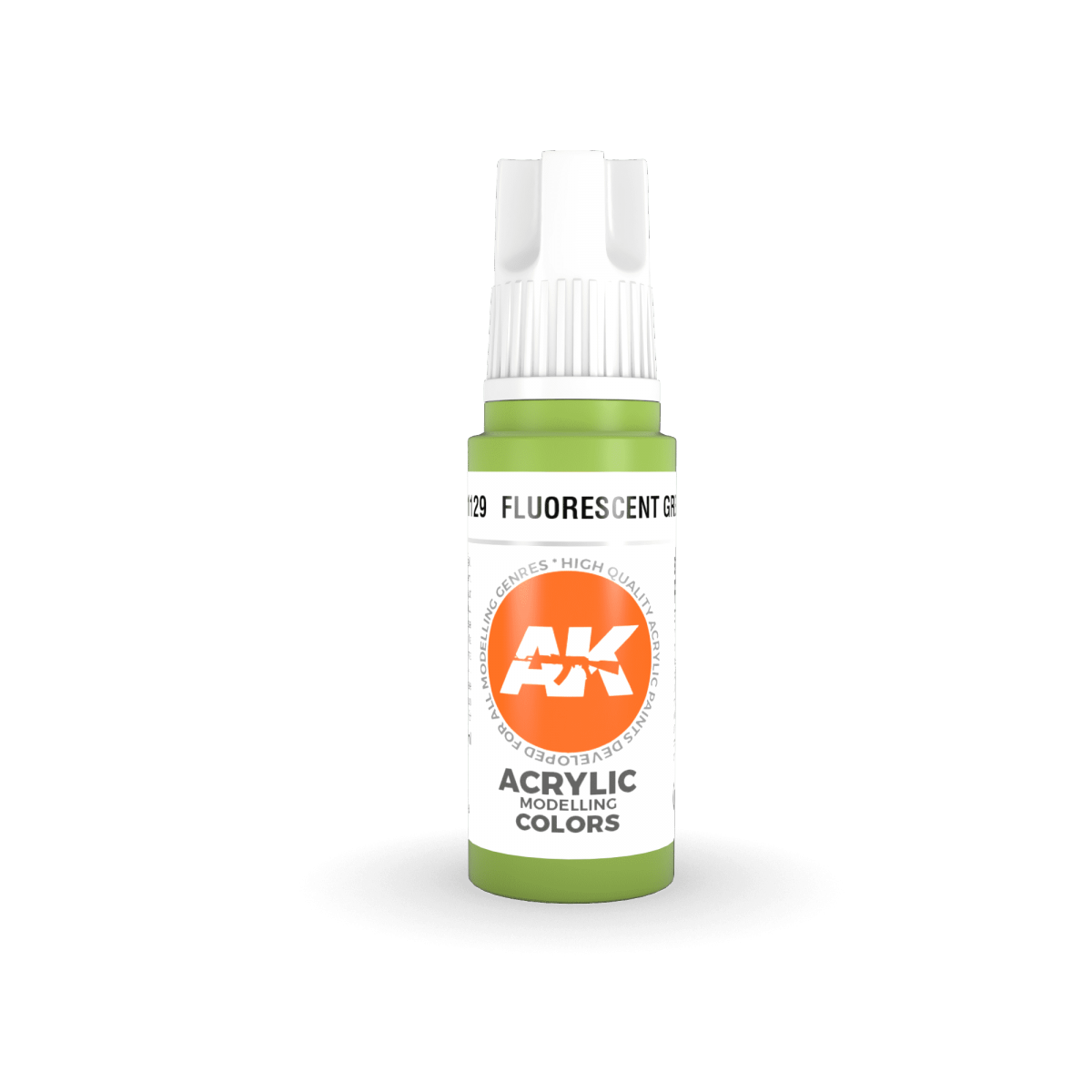 AK Interactive AK11129 FLUORESCENT GREEN – STANDARD 17ml – zdjęcie 3