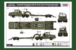 Hobby Boss 85527 Scammell Commander with 62 tonne Crane Fruehauf semi-trailer 1/35 – Bild 6