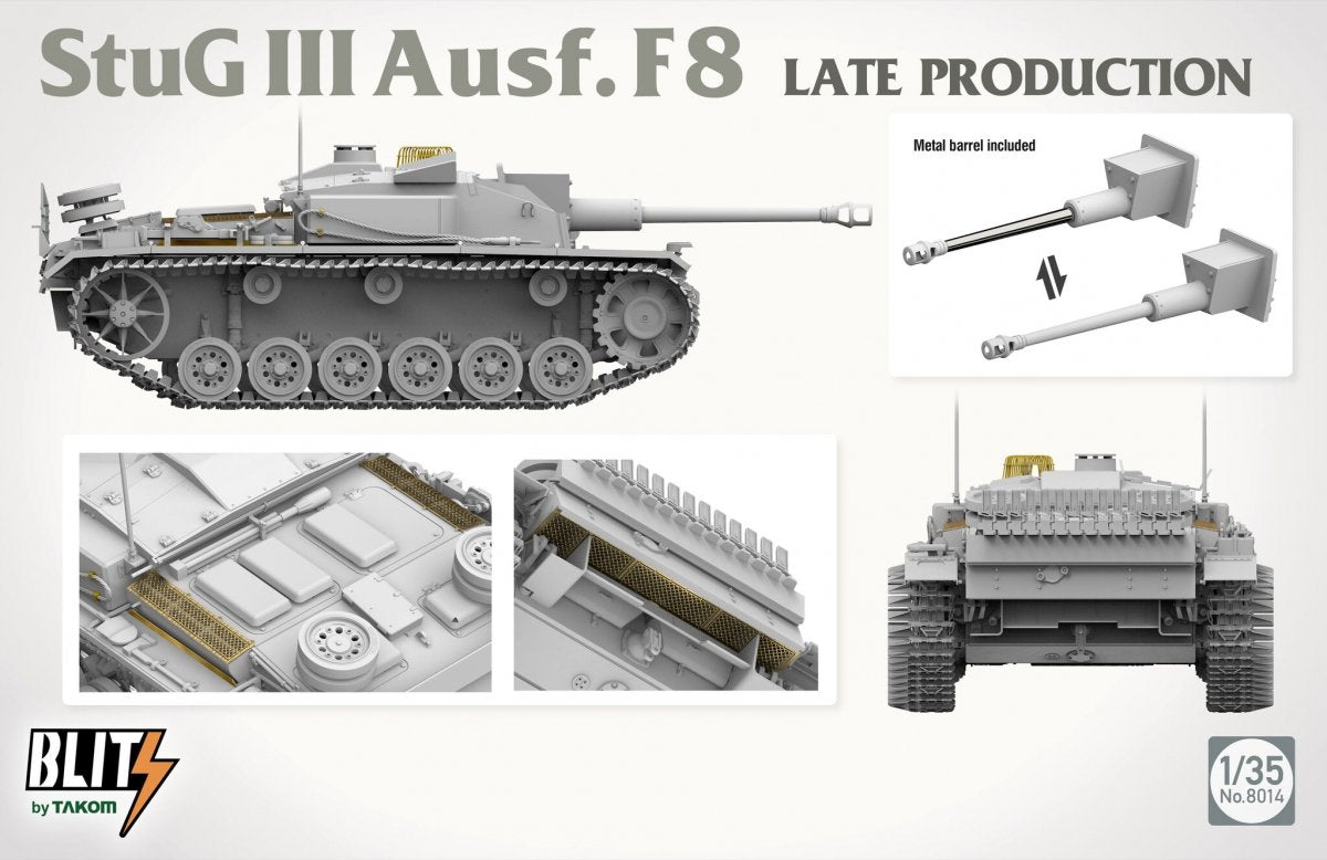 Takom 8014 Stug III Ausf.F8 Late Production 1/35 – zdjęcie 4