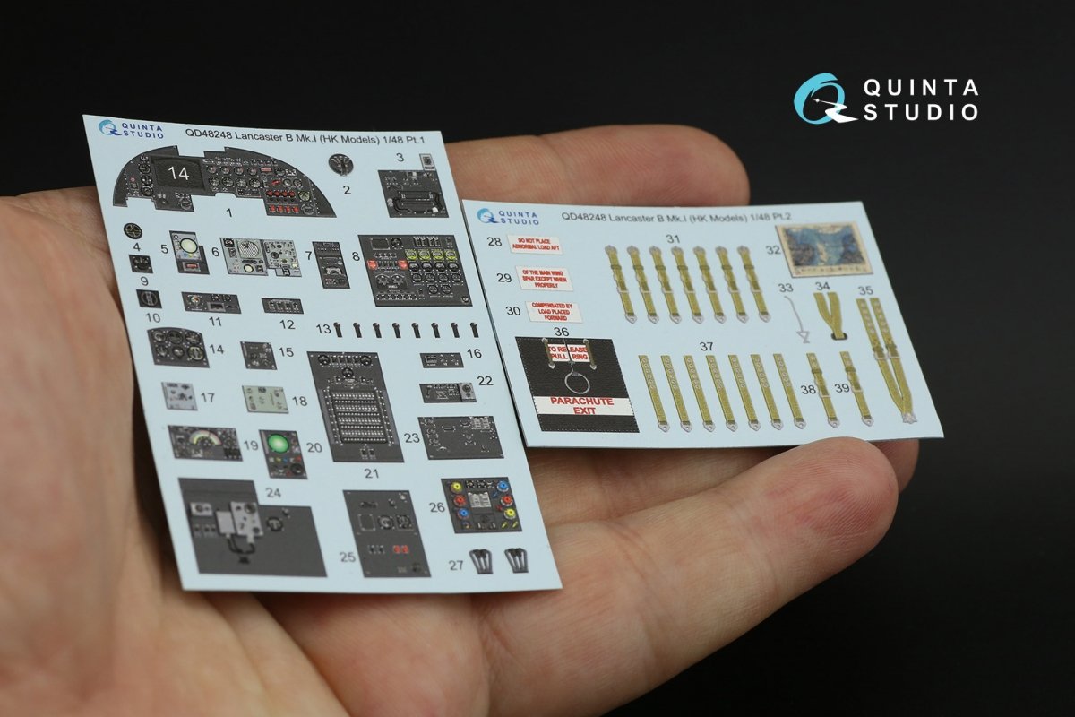 Quinta Studio QD48248 Lancaster B Mk.I 3D-Printed &amp;amp; colored Interior on decal paper (HK Models) 1/48 – image 2