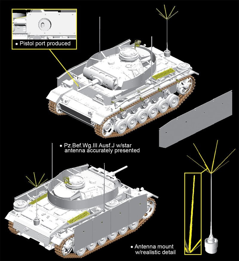 Dragon 6570 Pz.Bef.Wg.III Ausf.J w/Schurzen 1/35 – zdjęcie 2