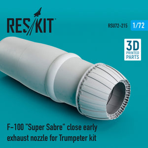 RESKIT RSU72-0215 ​​F-100 &amp;quot;SUPER SABER&amp;quot; CLOSE EARLY EXHAUST NOZZLE FOR TRUMPETER KIT 1/72